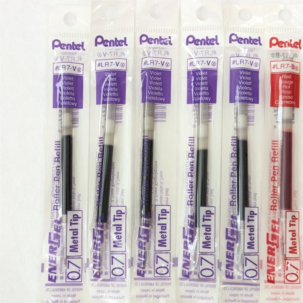 Pentel LR7 Refill Ink EnerGel Liquid Gel Pen 0.7mm Variety Color Lot of 12